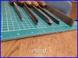 5 x Vintage TOGA Wood Turning Tool Lathe Chisel Skew Chisel Gouge Point Parting