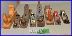 8 woodworking planes Stanley & more collectible vintage parts repair tool lot X3