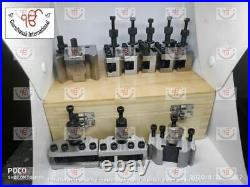 9 Pieces Set T37 Quick-Change Tool post With 6 Standard, 1 Vee, 1 Parting holder/