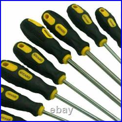 9pc Screwdriver Tool Set Soft Grip Handles Magnetic Slotted Locaso Uked