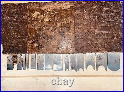 Antique Stanley No. 45 Blade Cutters Set, Plane Parts 1183 In Box (14 cutters)