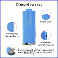 BAP Trade Pro 10 Piece 5 CORE Diamond Core Set for Granite Marble + Metal Case