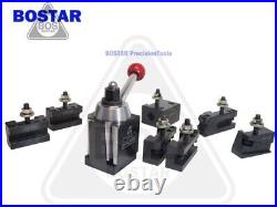 BOSTAR BXA 250-222 Wedge Type Tool Post Set Lathe10-15 W. 2 Extra Tool Holders