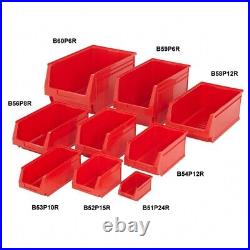 BiGDUG Plastic Parts Bins Component Storage Box Stacking Bin Garage Workshop