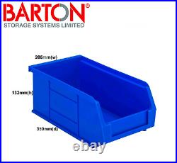 Blue Plastic Part Lin Bins S XL Component Storage Boxes Picking Bin Workshop