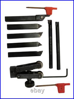 Boxed set of Indexable Lathe Tools Set Turning, Threading, Parting& Knurling