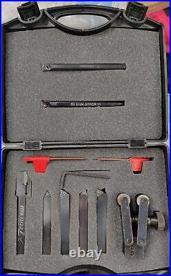 Boxed set of Indexable Lathe Tools Set Turning, Threading, Parting& Knurling