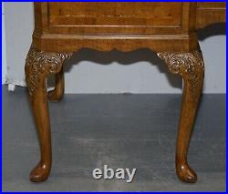 Burr Walnut Art Deco Denby & Spinks Leeds Breakfront Sideboard Part Of A Suite