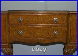 Burr Walnut Art Deco Denby & Spinks Leeds Breakfront Sideboard Part Of A Suite