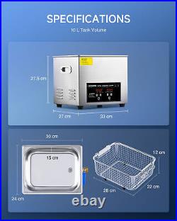 CREWORKS 10L Ultrasonic Cleaner Machine for Auto Part Retainer Jewelry Car Tool