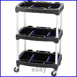 Draper 04612 Tool Parts Storage Trolley Paddock Cart 3 Level Garage Workshop