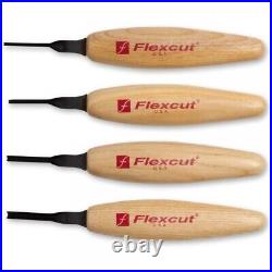 Flexcut MT700 4 Piece 60 Degree Parting Vee Micro Tool wood carving Set