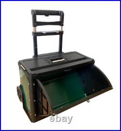 HUAQI Mobile 3 Part Stackable Rolling Chest Trolley Cart Wheels Tool Storage Box