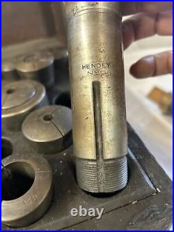 Hendey lathe parts No. 6 Collet Chucks, Lathe, Mill, Collet Set, Machinists Tools