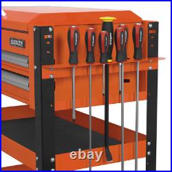 Mobile Tool Parts Trolley 2 Drawers Lockable Top Orange Sealey AP760MO