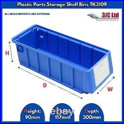 NEW Quality Heavy Duty Plastic Parts Storage Shelf Bins Size Choice