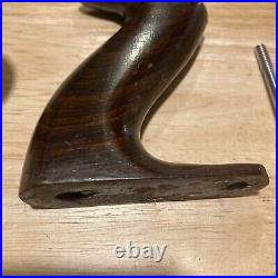 Orig. STANLEY Plane Parts Rosewood Rear Tote & Knob 4 1/2, 5 8 & Bedrock