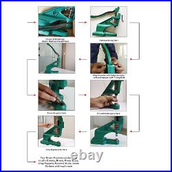 Press Stud Setting Tool Die Set 4 Part Green Hand Machine-10/12.5/15/17/20mm