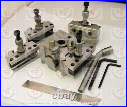 Quick Change Toolpost Set 5 Pieces Set T37 -2 standard 1 parting and 1 v holder