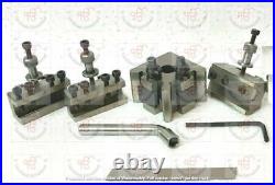 Quick Change Toolpost Set 5 Pieces Set T37 -2 standard 1 parting and 1 v holder