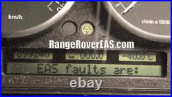 Range Rover L322 EAS ABS READ RESET tool Air Suspension fault clear activate