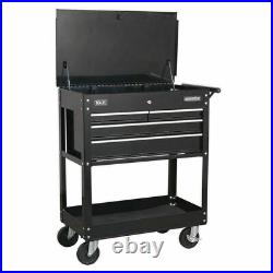 Sealey AP850MB Heavy Duty Mobile Tool & Parts Trolley with 4 Drawers Black