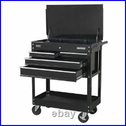 Sealey AP850MB Heavy Duty Mobile Tool & Parts Trolley with 4 Drawers Black