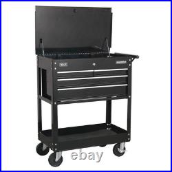 Sealey Ap850Mb Heavy-Duty Mobile Tool & Parts Trolley 4 Drawers & Lockable Top