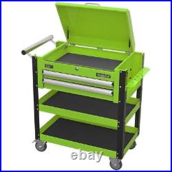 Sealey HD Mobile Tool & Parts Trolley 2 Drawer-Locking Top HV Green AP760MHV