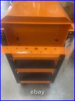 Sealey H/Duty Mobile Tool & Parts Trolley 2 Drawers & Lockable Top Orange (B)