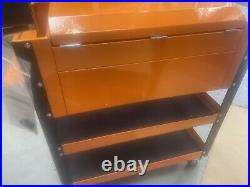 Sealey H/Duty Mobile Tool & Parts Trolley 2 Drawers & Lockable Top Orange (B)