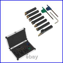 Sealey Indexable 8mm Lathe Turning Tool Set 7PC Profiling Parting Storage Box