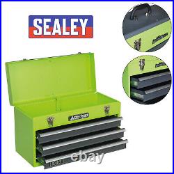 Sealey Tool Chest 3 Drawer Portable Hi-Vis Green Part No. AP9243BBHV