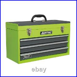 Sealey Tool Chest 3 Drawer Portable Hi-Vis Green Part No. AP9243BBHV