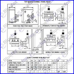 T37 Quick-Change Toolpost For Lathe ML7 Super7 Standard Boring Parting Holders