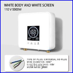 Tool Parts Bathroom Tankless Hot Water Heater White&Black 110V/220V 210x225mm