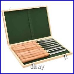 Turning Tool Set Lathe Chisel Wood Groove Parting 8 Piece HSS vidaXL