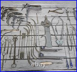 Vintage Medical Surgical Instrument Tools Lot Parts Repair As Is