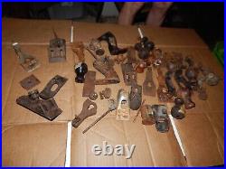 Vintage Wood Plane Handles & Parts Lot Of 45 Pieces Estate Find