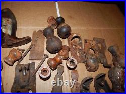 Vintage Wood Plane Handles & Parts Lot Of 45 Pieces Estate Find