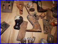 Vintage Wood Plane Handles & Parts Lot Of 45 Pieces Estate Find