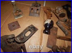 Vintage Wood Plane Handles & Parts Lot Of 45 Pieces Estate Find