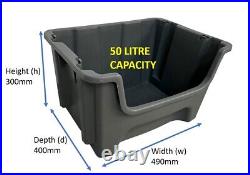 WOW Plastic Order Picking Parts Storage Bins Boxes With Scooped Front stack nest