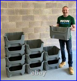 WOW Plastic Order Picking Parts Storage Bins Boxes With Scooped Front stack nest