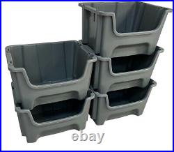 WOW Plastic Order Picking Parts Storage Bins Boxes With Scooped Front stack nest