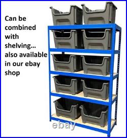 WOW Plastic Order Picking Parts Storage Bins Boxes With Scooped Front stack nest